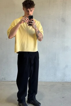 Jersey Crop Polo Butter