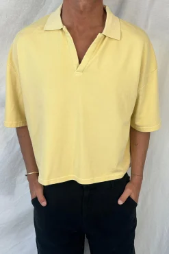 Jersey Crop Polo Butter