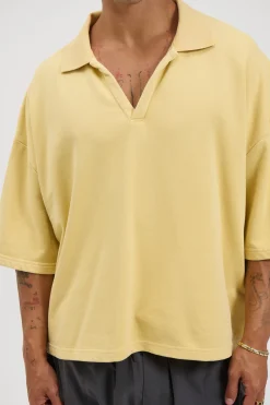 Jersey Crop Polo Butter