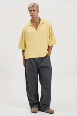 Jersey Crop Polo Butter