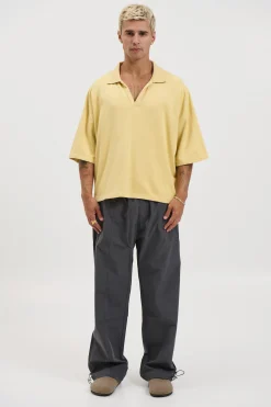 Jersey Crop Polo Butter