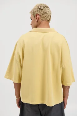 Jersey Crop Polo Butter