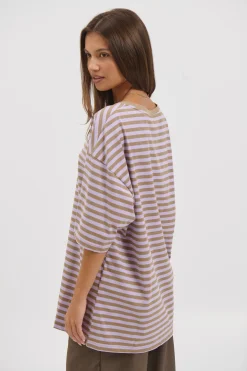 Jess Top Purple Stripe