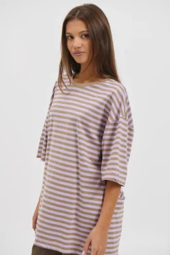 Jess Top Purple Stripe
