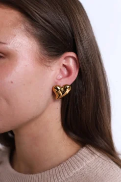 Jessie Heart Earring Gold