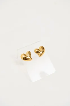 Jessie Heart Earring Gold