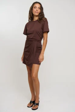 Jodie Mini Dress Chocolate