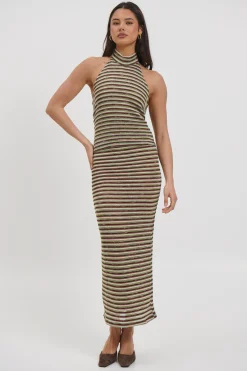 Jordy Maxi Skirt Blue Stripe