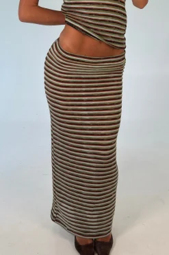 Jordy Maxi Skirt Blue Stripe