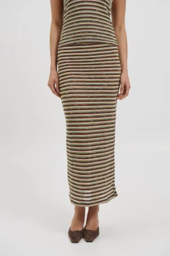 Jordy Maxi Skirt Blue Stripe