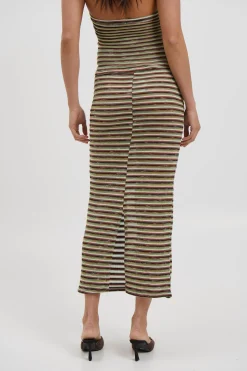 Jordy Maxi Skirt Blue Stripe