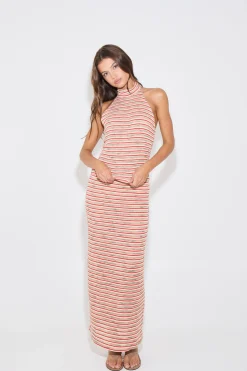 Jordy Maxi Skirt Orange Stripe