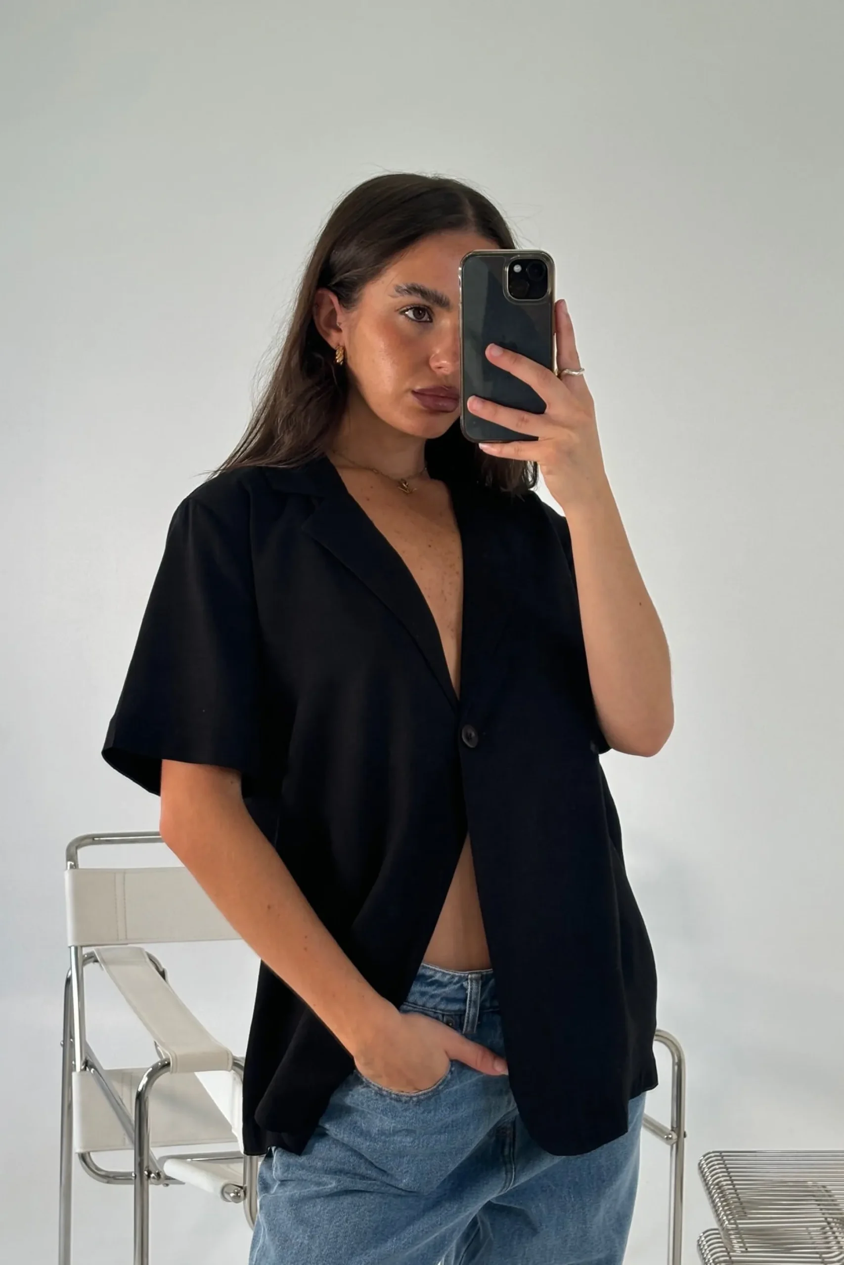 Karla Short Sleeve Shirt Black