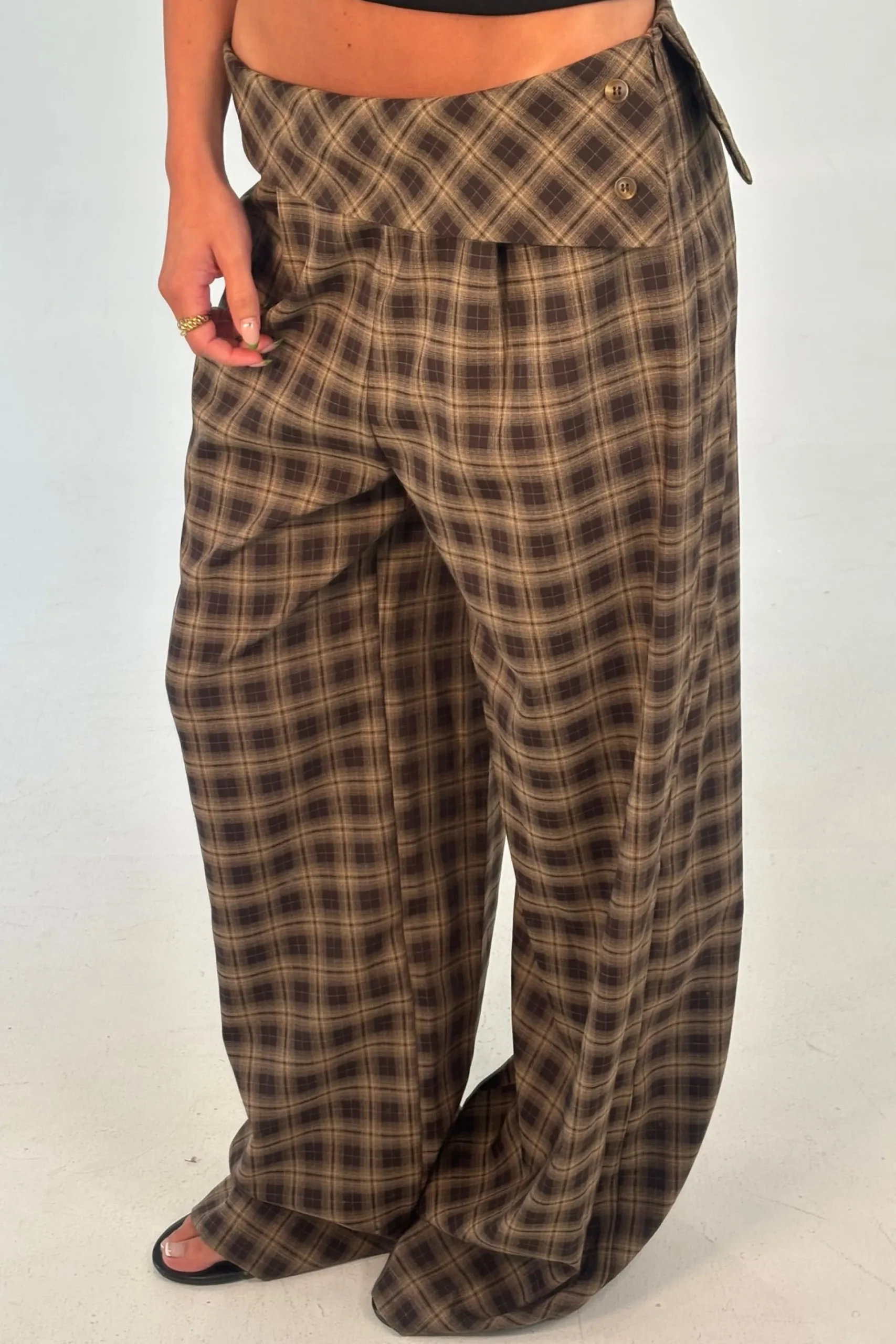 Karter Pant Brown Check