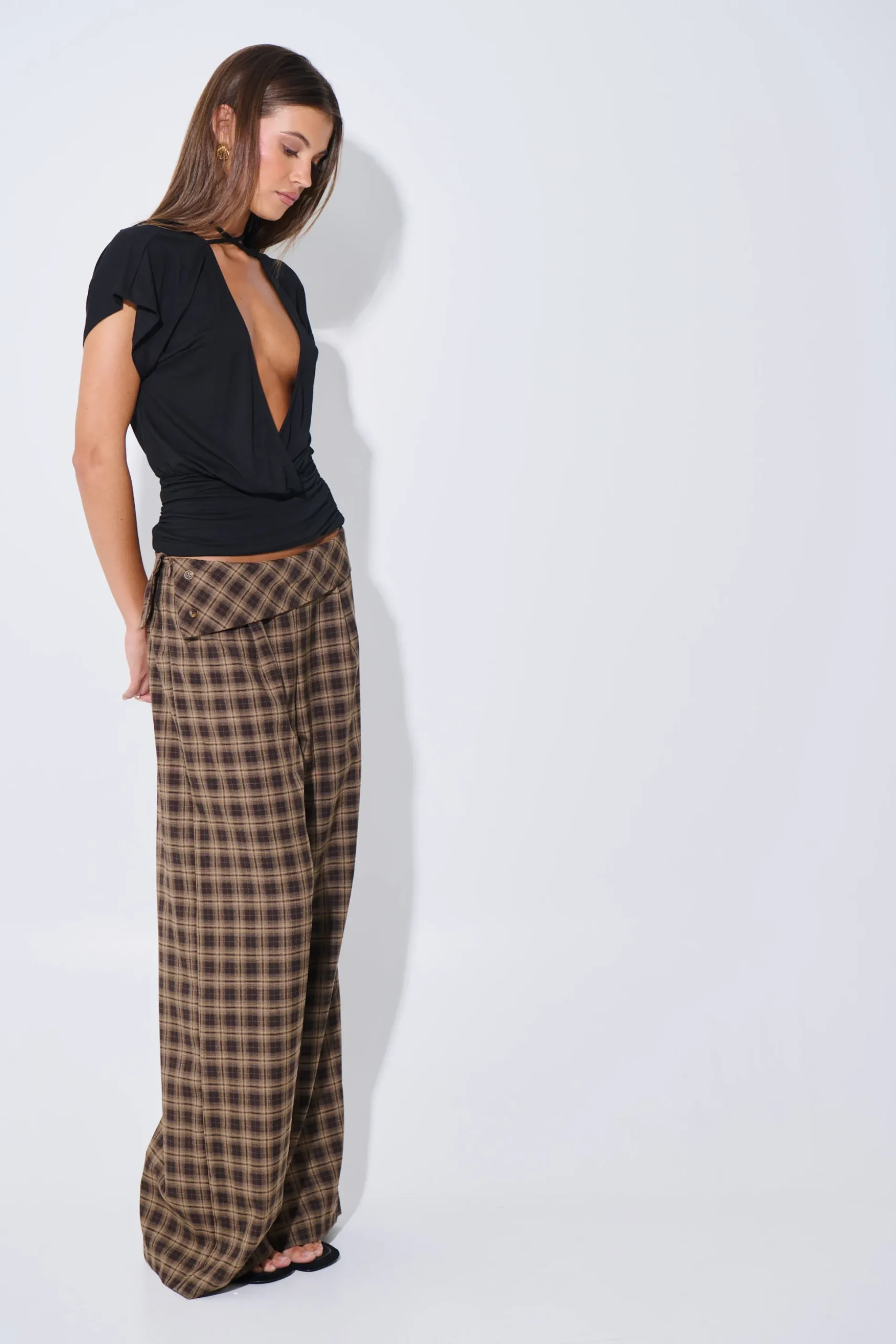 Karter Pant Brown Check