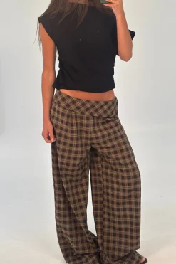Karter Pant Brown Check