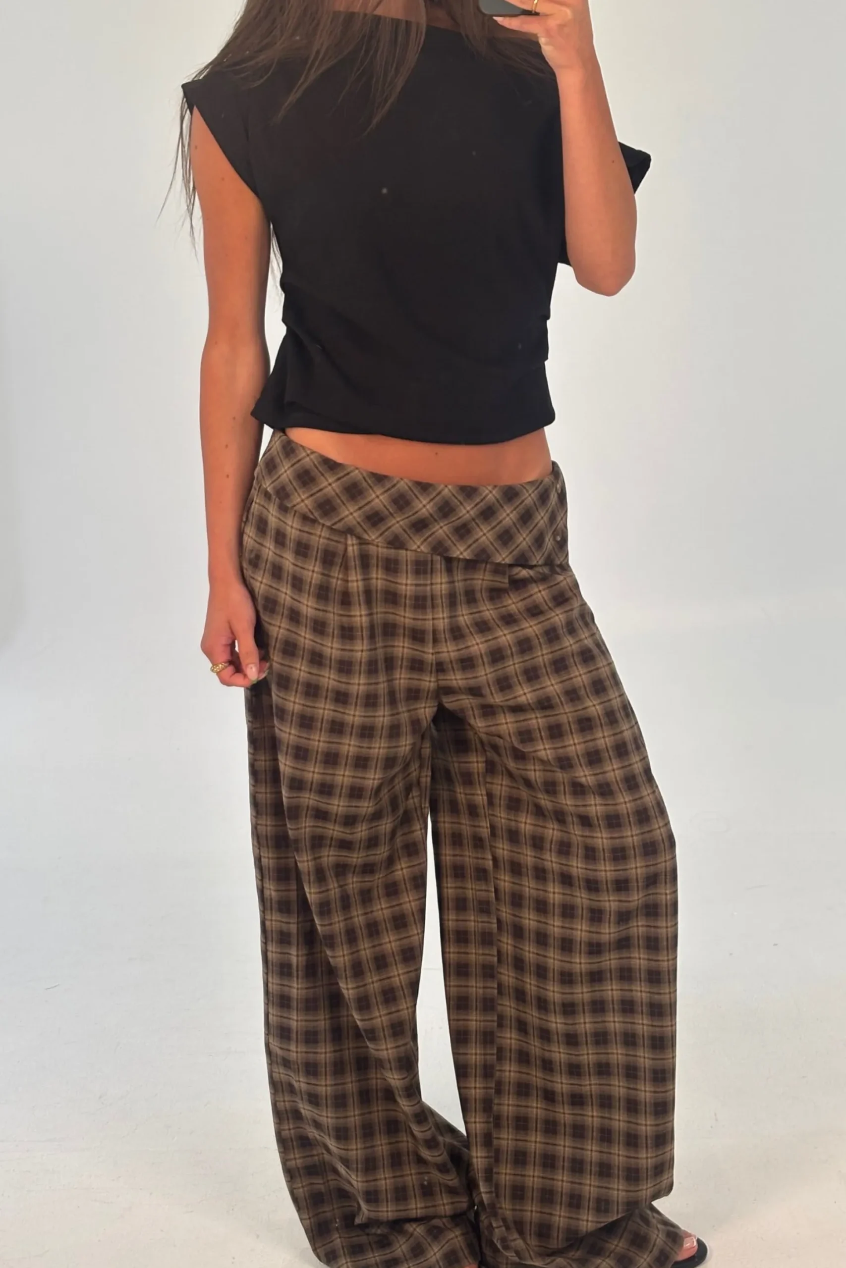 Karter Pant Brown Check