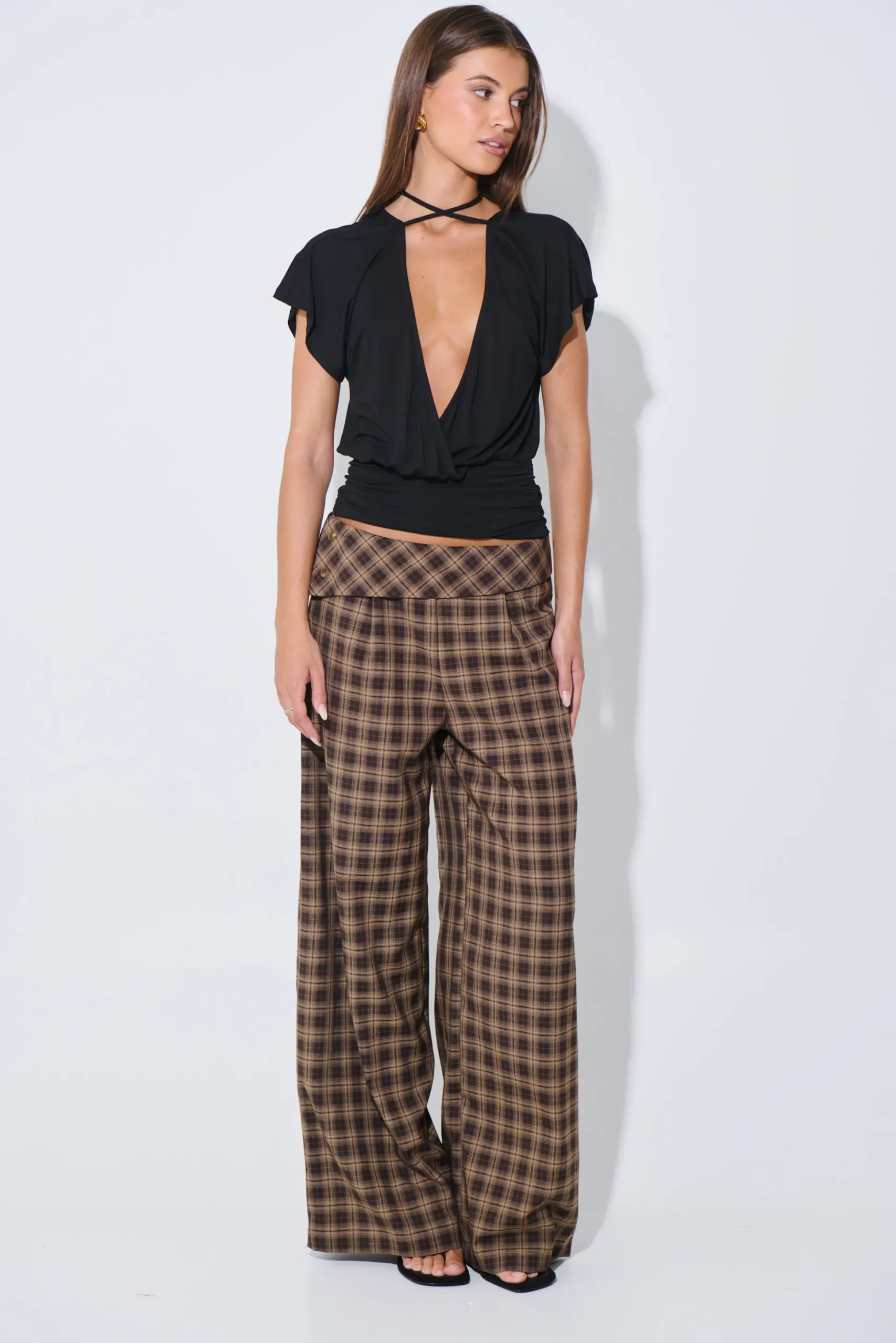 Karter Pant Brown Check
