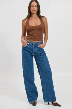 Katya Halterneck Top Mocha