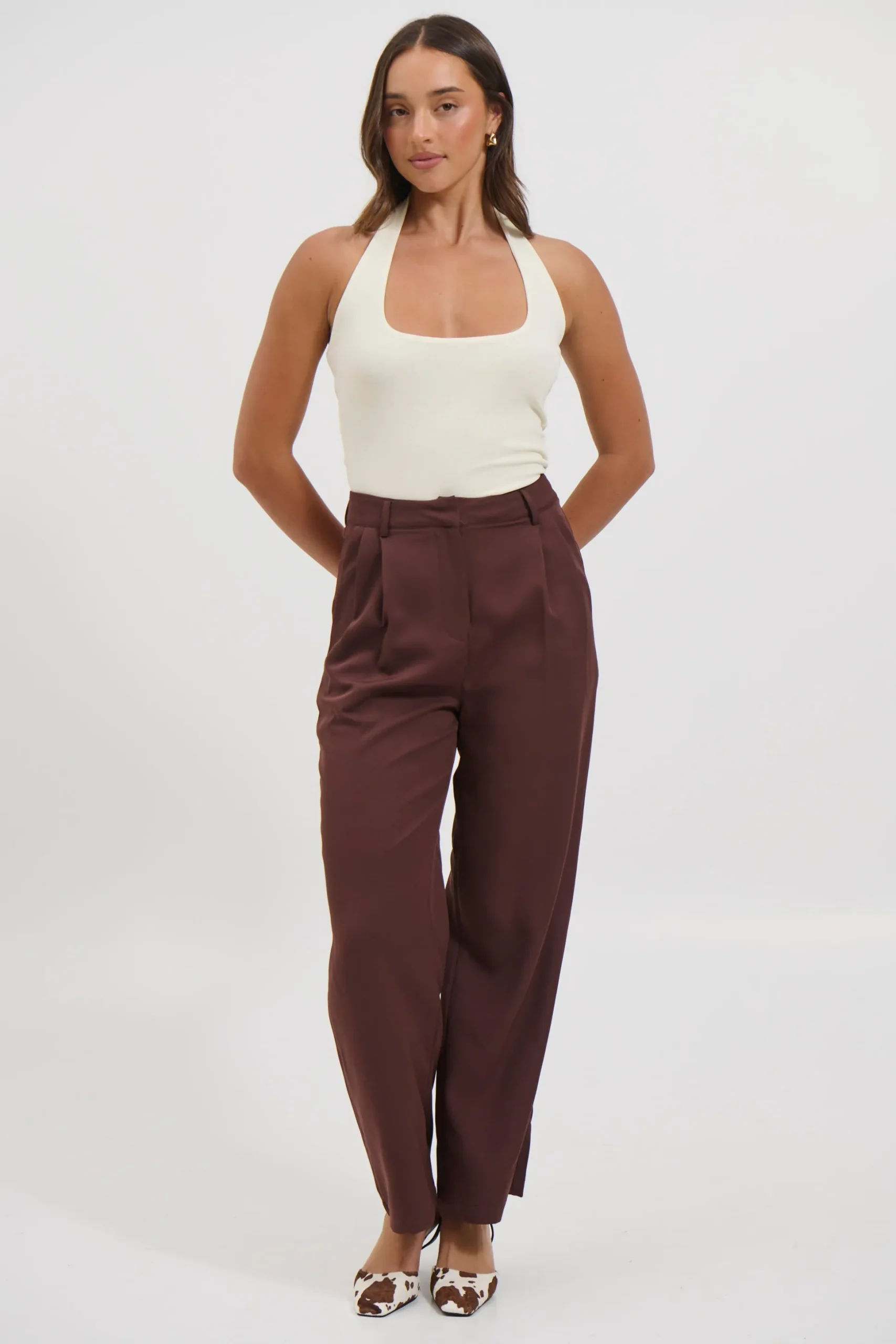 Katya Halterneck Top Off White