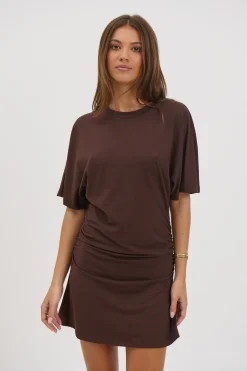 Kea Mini Dress Chocolate