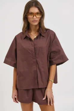 Kikki Shirt Chocolate