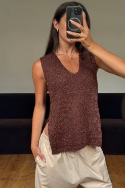 Kitt Knit Top Chocolate