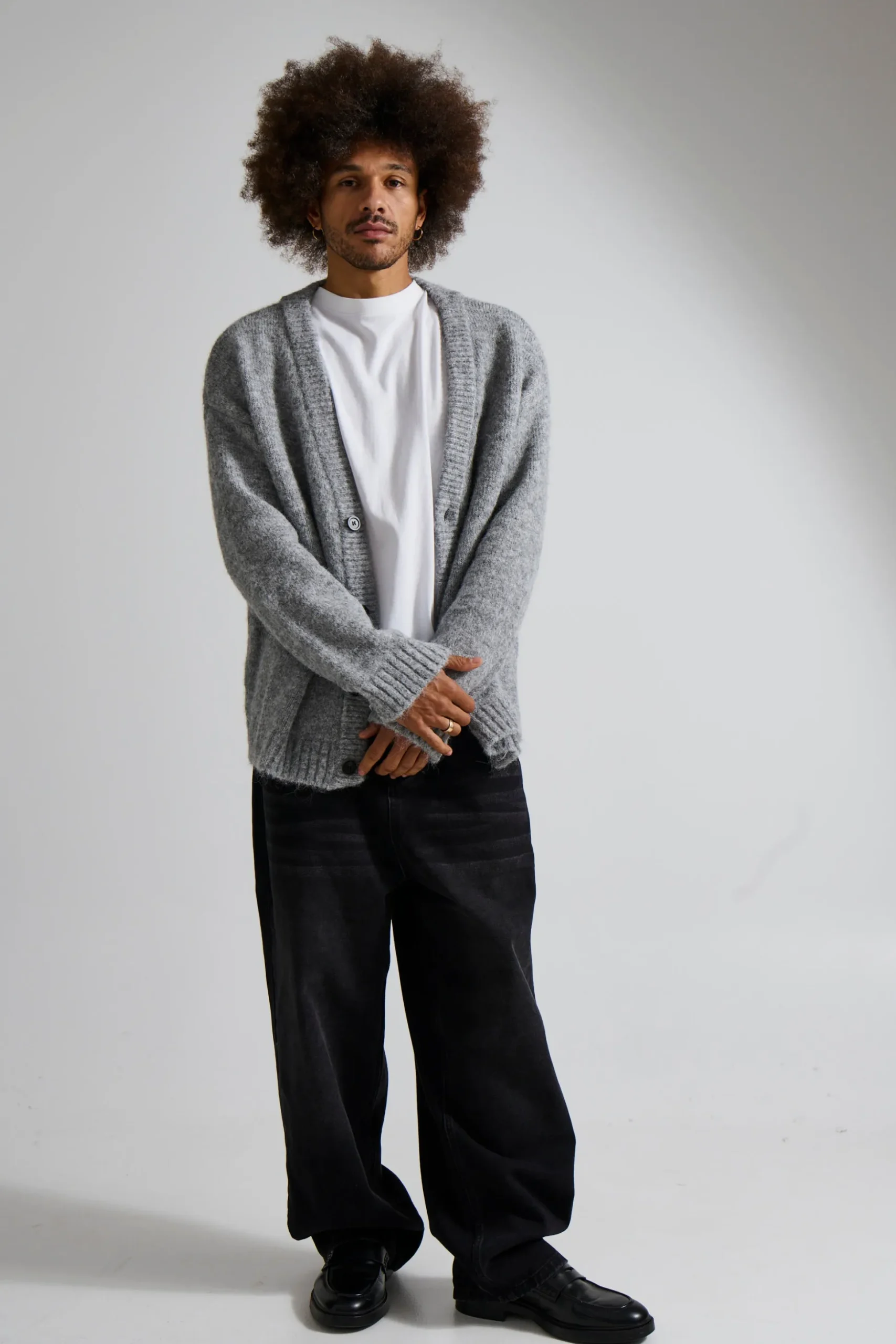 Knitted Oversize Cardigan Grey