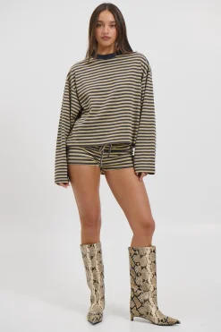 Kourt Bloomers Beige Stripe