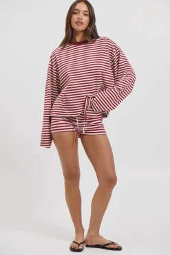 Kourt Bloomers Wine Stripe