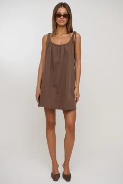 Laine Mini Dress Chocolate