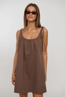 Laine Mini Dress Chocolate