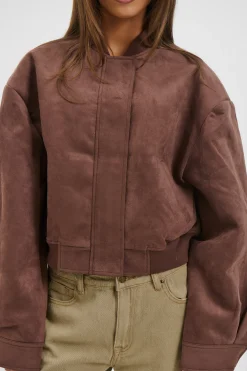 Legacy Suede Bomber Coffee