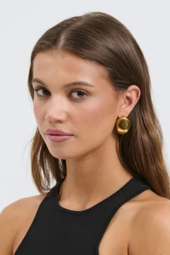 Letisha Stud Earring 18k Gold Plated