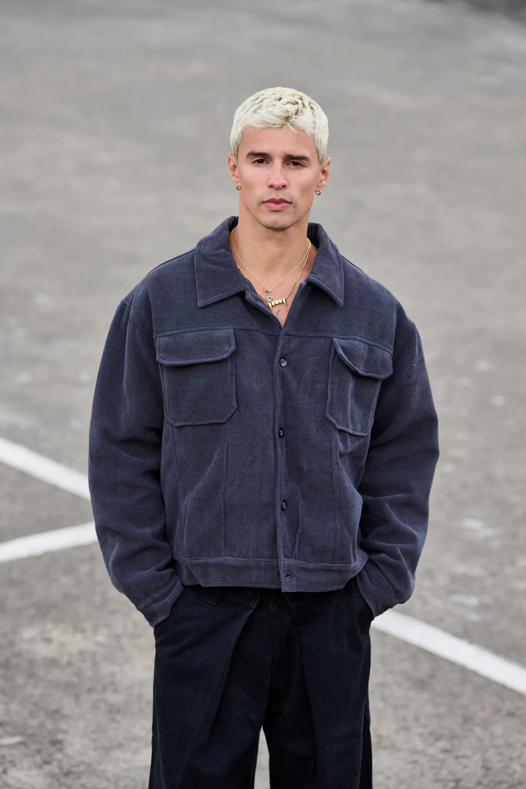 Levi Soft Cord Jacket Dark Grey