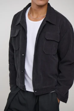 Levi Soft Cord Jacket Dark Grey