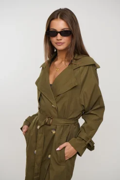 Lia Trench Olive