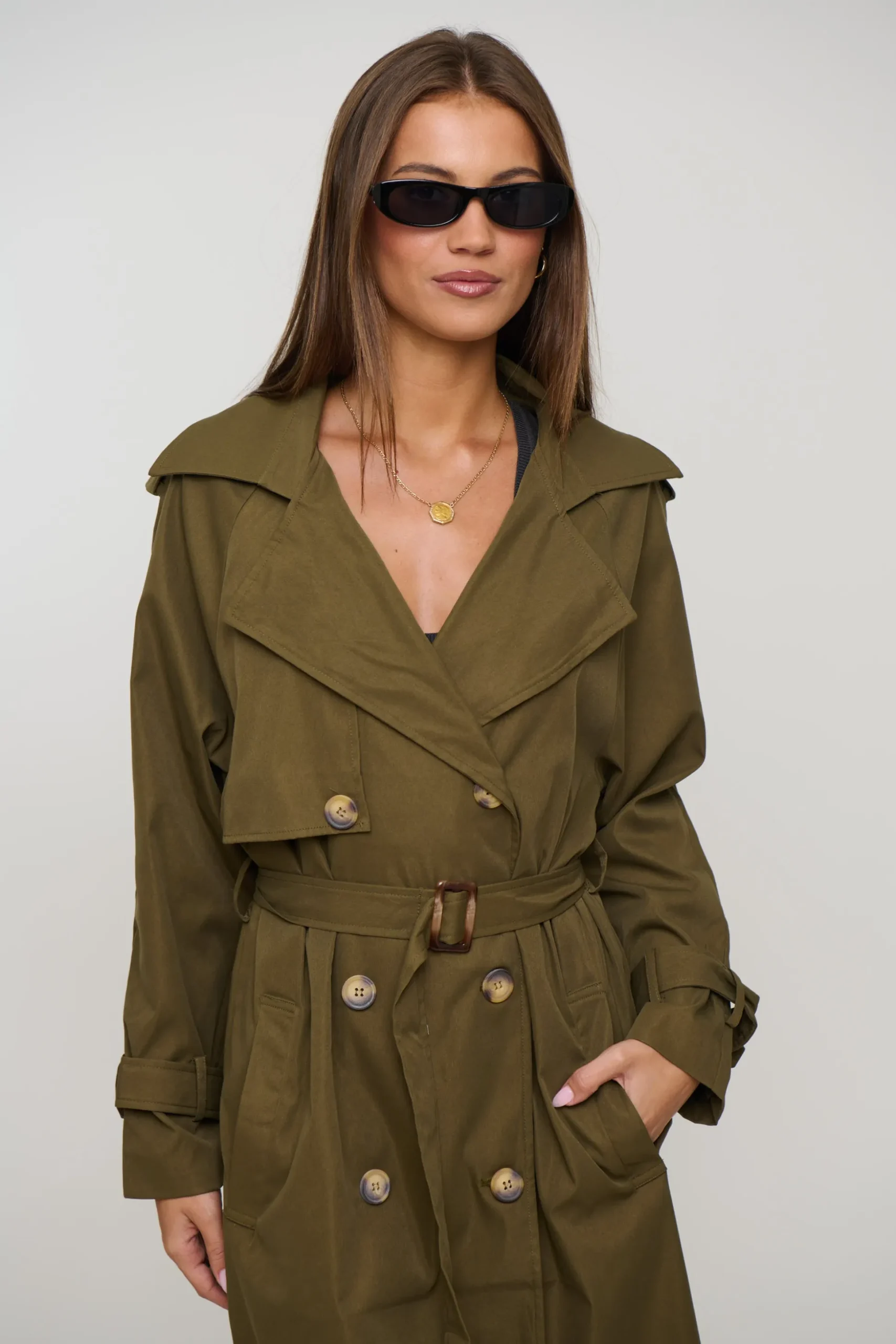 Lia Trench Olive