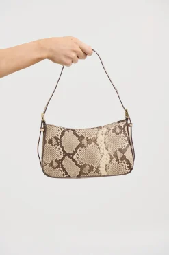 Lilu Shoulder Bag Natural Snake