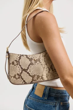 Lilu Shoulder Bag Natural Snake