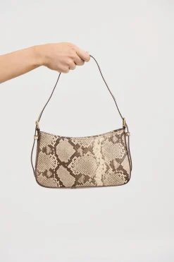 Lilu Shoulder Bag Natural Snake
