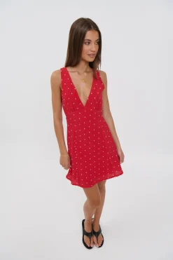 Liza Mini Dress Cherry
