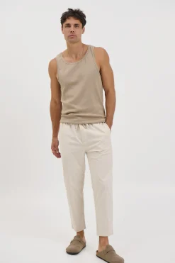 Locky Straight Pant Stone