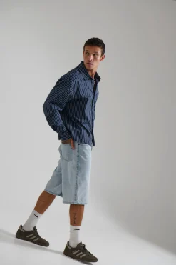 Long Sleeve Box Shirt Navy