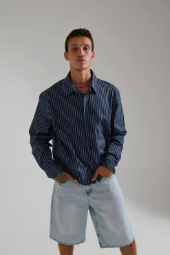 Long Sleeve Box Shirt Navy