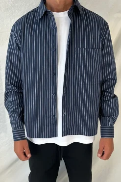 Long Sleeve Box Shirt Navy