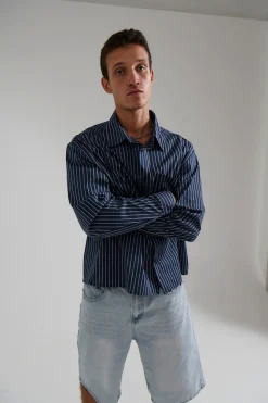 Long Sleeve Box Shirt Navy