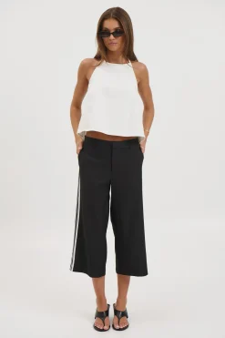 Lyra Denim Halter White