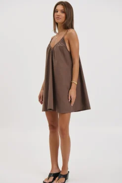 Mack Mini Dress Chocolate