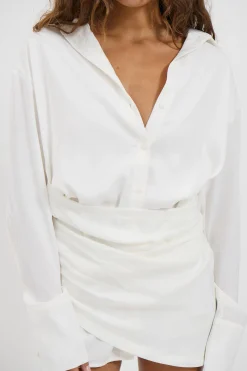 Mae Shirt Dress White